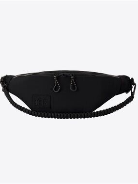🔘BEIS UNISEX Black Braided-Strap crossbody Belt Bag